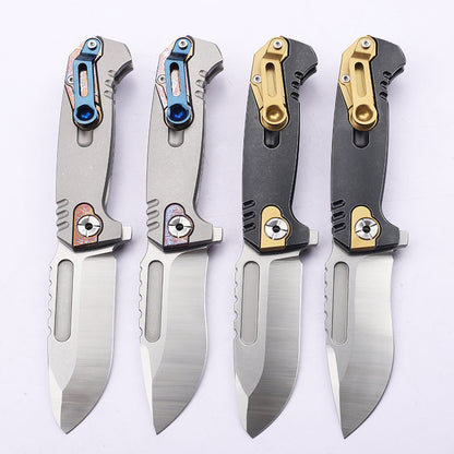 MASALONG Titanium 10Cr15CoMoV Folding Knife - EDC Camping Utility KNI-FD-001