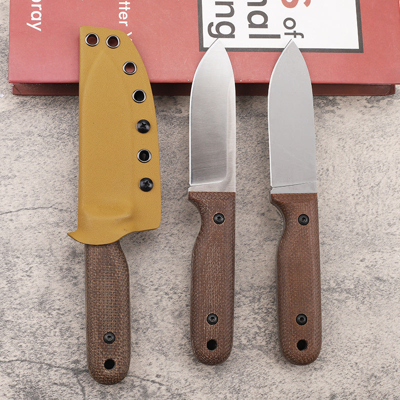 MASALONG DC53 Fixed Blade Outdoor Utility Knife - Linen Handle EDC KNI-FD-017