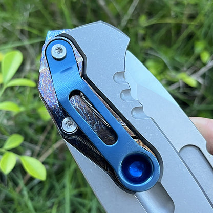 MASALONG Titanium 10Cr15CoMoV Folding Knife - EDC Camping Utility KNI-FD-001