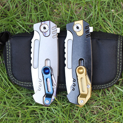 MASALONG Titanium 10Cr15CoMoV Folding Knife - EDC Camping Utility KNI-FD-001