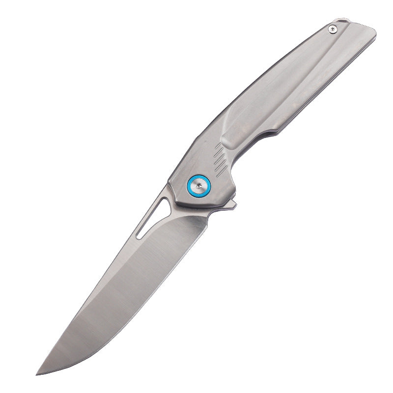 MASALONG D2 Steel Bearing EDC Folding Knife - Titanium Handle Outdoor Utility KNI-FD-010