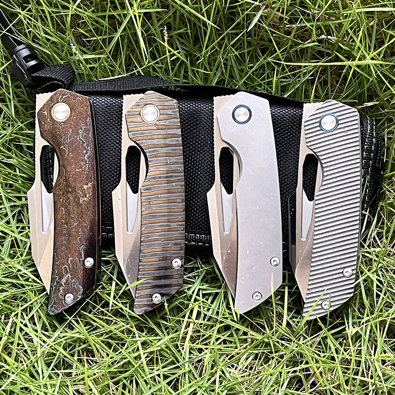 MASALONG M390 Steel Folding Pocket Knife - TC4 Titanium EDC Utility KNI-FD-002