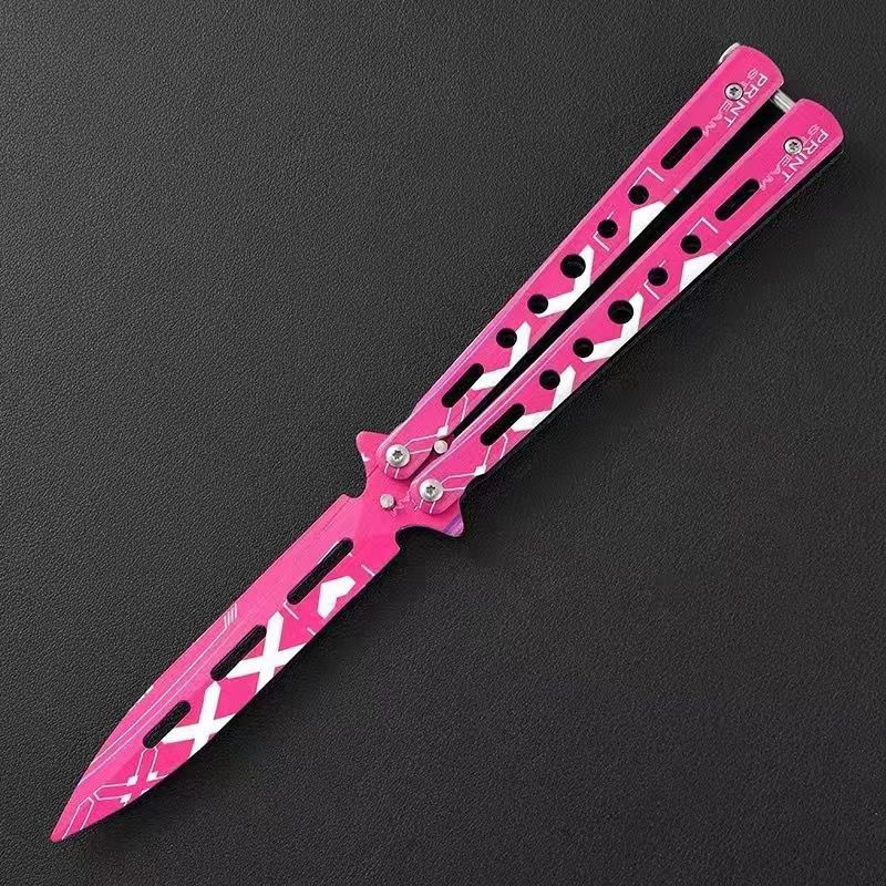 MASALONG Stainless Steel Butterfly Trainer - Smooth EDC Practice Tool MA-TJD-Balis-6