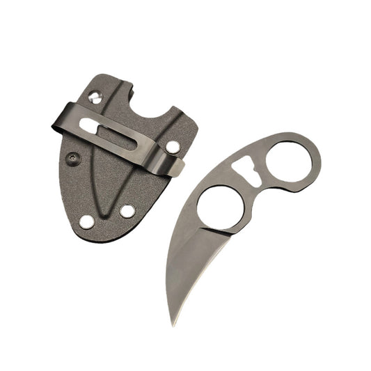 MASALONG Compact 5Cr Stainless Steel Outdoor Utility Knife - Finger Loop EDC
