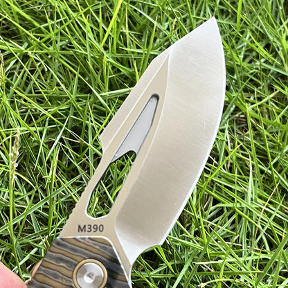 MASALONG M390 Steel Folding Pocket Knife - TC4 Titanium EDC Utility KNI-FD-002