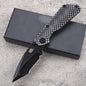 MASALONG D2 Steel Folding EDC Utility Knife - Titanium Handle Outdoor Tool Kni-fd-019