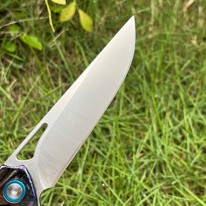 MASALONG D2 Steel Folding Utility Knife - Titanium Handle EDC Blade KNI-FD-009
