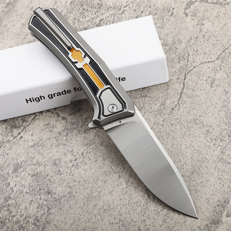 MASALONG VG10 Folding Outdoor EDC Knife - TC4 Titanium Handle Utility Tool KNI-FD-037