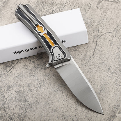 MASALONG VG10 Folding Outdoor EDC Knife - TC4 Titanium Handle Utility Tool KNI-FD-037