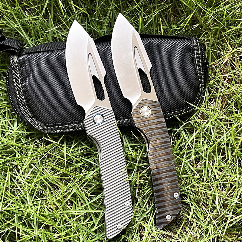 MASALONG M390 Steel Folding Pocket Knife - TC4 Titanium EDC Utility KNI-FD-002