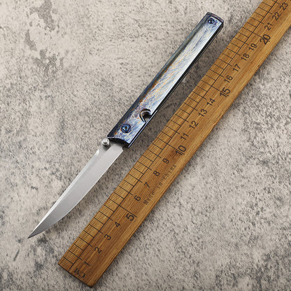 MASALONG Colorful Lightning Titanium EDC Folding Pen Knife - Outdoor Utility