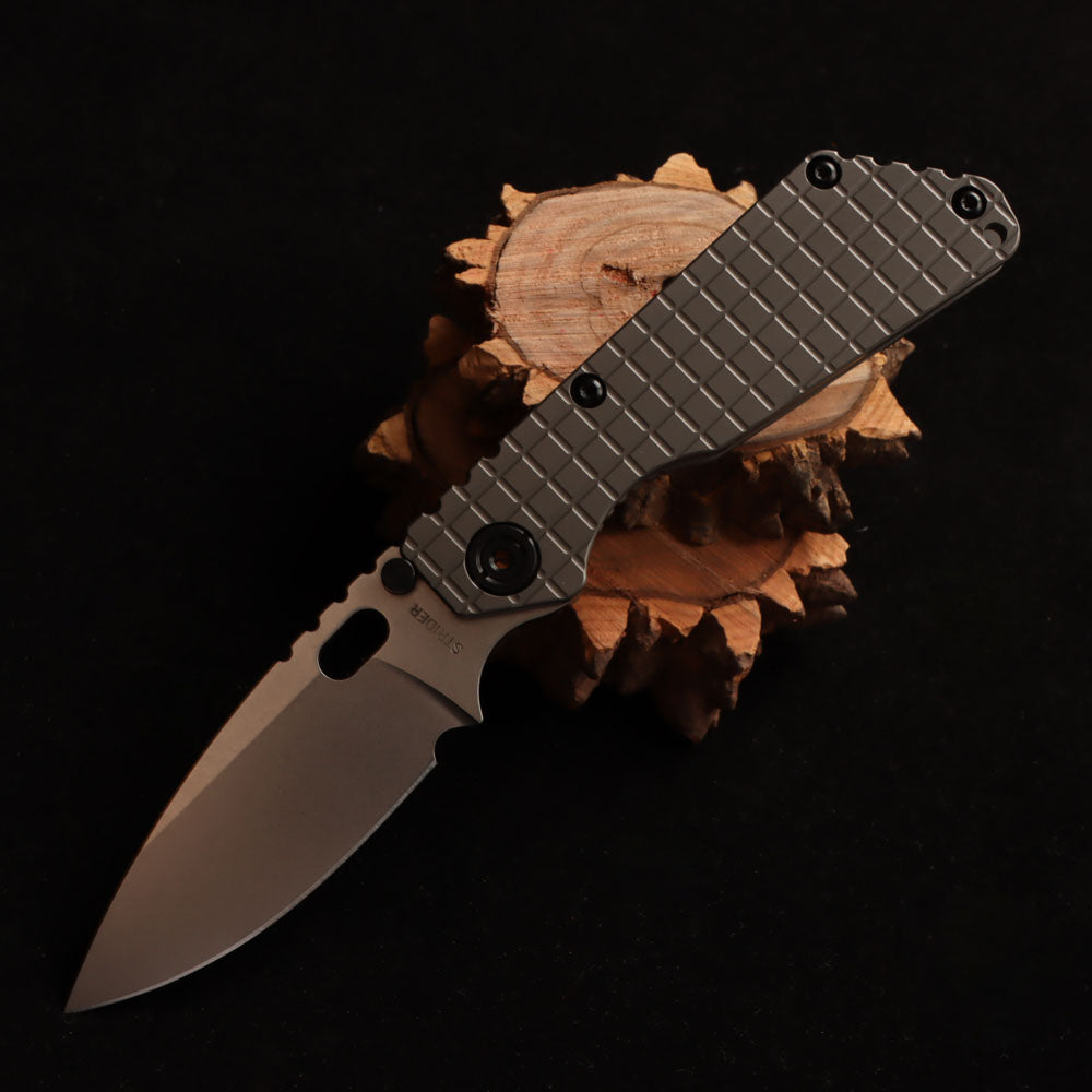 MASALONG Titan Damascus Blade faca tática dobrável, cabo especial de ébano preto EDC kni246