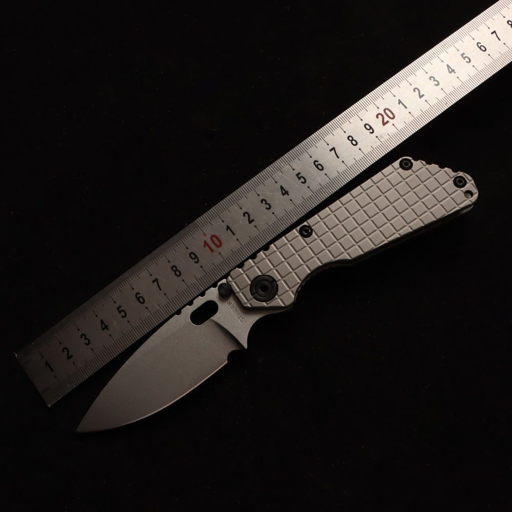 MASALONG Titan Damascus Blade faca tática dobrável, cabo especial de ébano preto EDC kni246