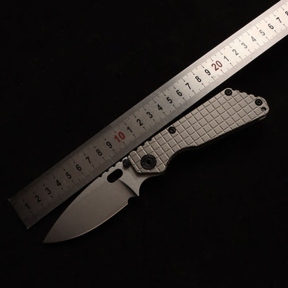 MASALONG Titan Damascus Blade faca tática dobrável, cabo especial de ébano preto EDC kni246