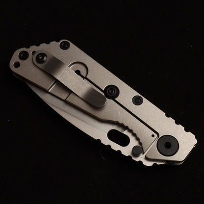MASALONG Titan Damascus Blade faca tática dobrável, cabo especial de ébano preto EDC kni246