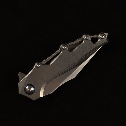 Masalong kni289 VG10 Steel Small Folding Knife — High-Hardness Titanium Alloy Handle (Ideal for Outdoor Camping, Vehicle Carry, and Travel)