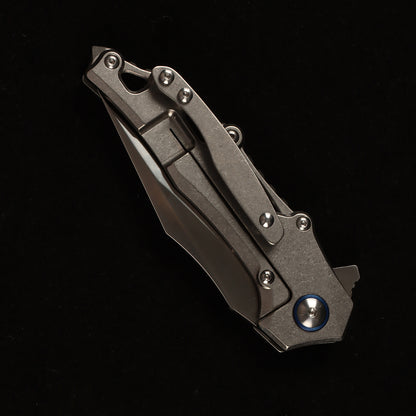 Masalong kni289 VG10 Steel Small Folding Knife — High-Hardness Titanium Alloy Handle (Ideal for Outdoor Camping, Vehicle Carry, and Travel)