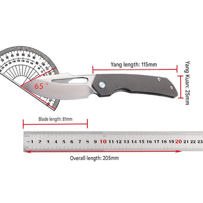 MASALONG M390 Steel Folding Pocket Knife - TC4 Titanium EDC Utility KNI-FD-002