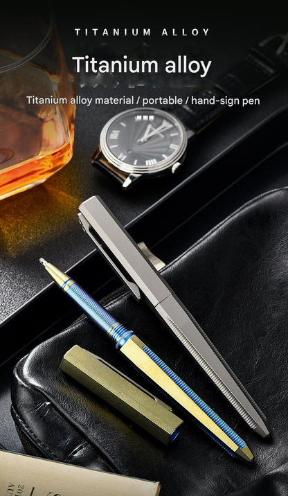 Masalong Titanium alloy tactical pen, outdoor EDC self-defense pen, survival camping window breaking artifact tool Pen001