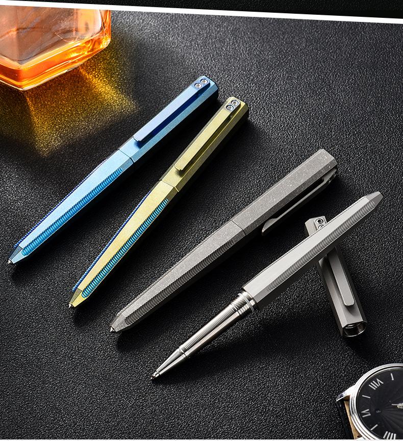 Masalong Titanium alloy tactical pen, outdoor EDC self-defense pen, survival camping window breaking artifact tool Pen001
