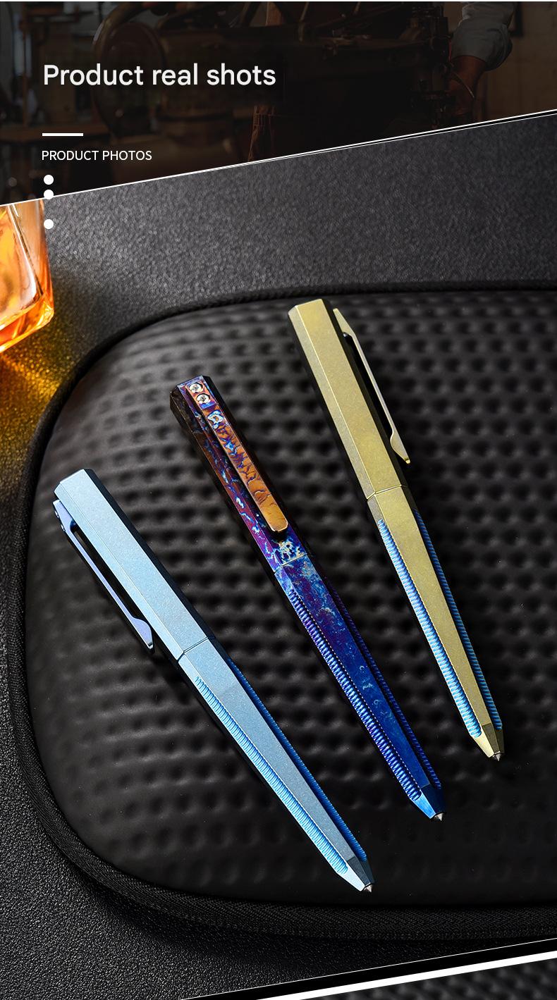 Masalong Titanium alloy tactical pen, outdoor EDC self-defense pen, survival camping window breaking artifact tool Pen001