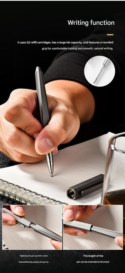 Masalong Titanium alloy tactical pen, outdoor EDC self-defense pen, survival camping window breaking artifact tool Pen001