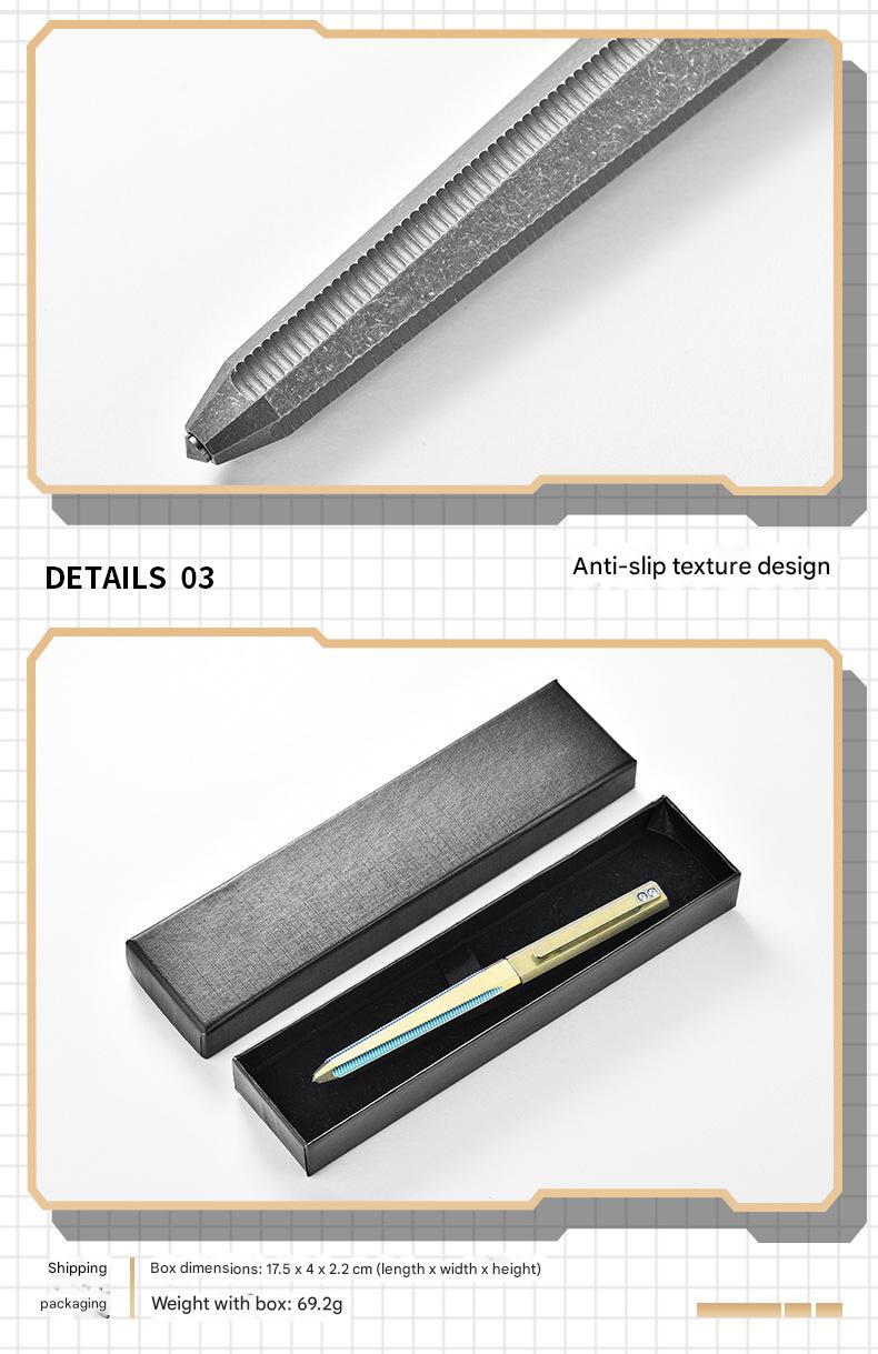 Masalong Titanium alloy tactical pen, outdoor EDC self-defense pen, survival camping window breaking artifact tool Pen001