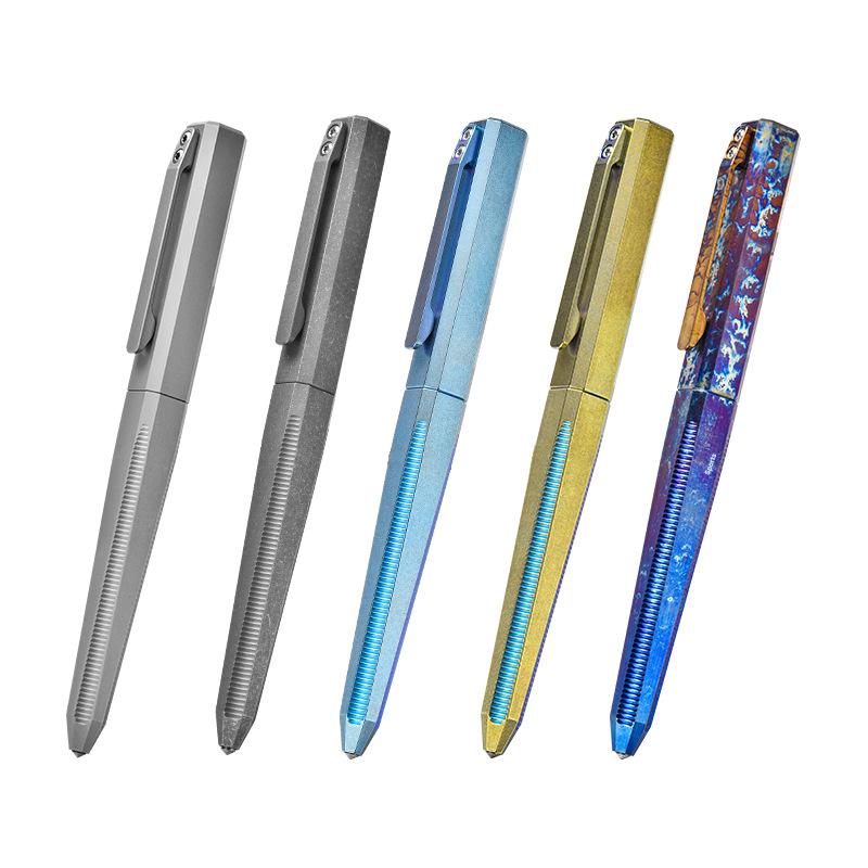 Masalong Titanium alloy tactical pen, outdoor EDC self-defense pen, survival camping window breaking artifact tool Pen001