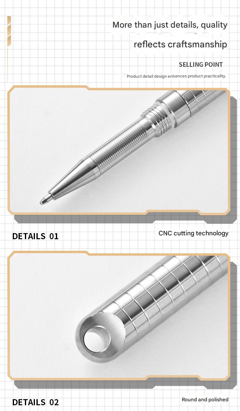 Masalong Titanium alloy Tactical Pen  Tungsten steel / Ceramics bead head window breaking outdoor survival EDC tool Pen002