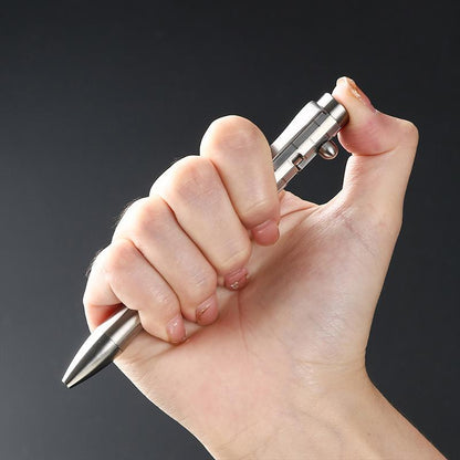 Masalong Titanium alloy tactical pen outdoor  pen body grid appearance EDC tool Pen003