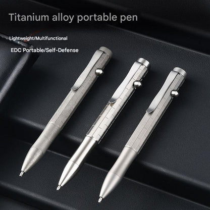 Masalong Titanium alloy tactical pen outdoor  pen body grid appearance EDC tool Pen003