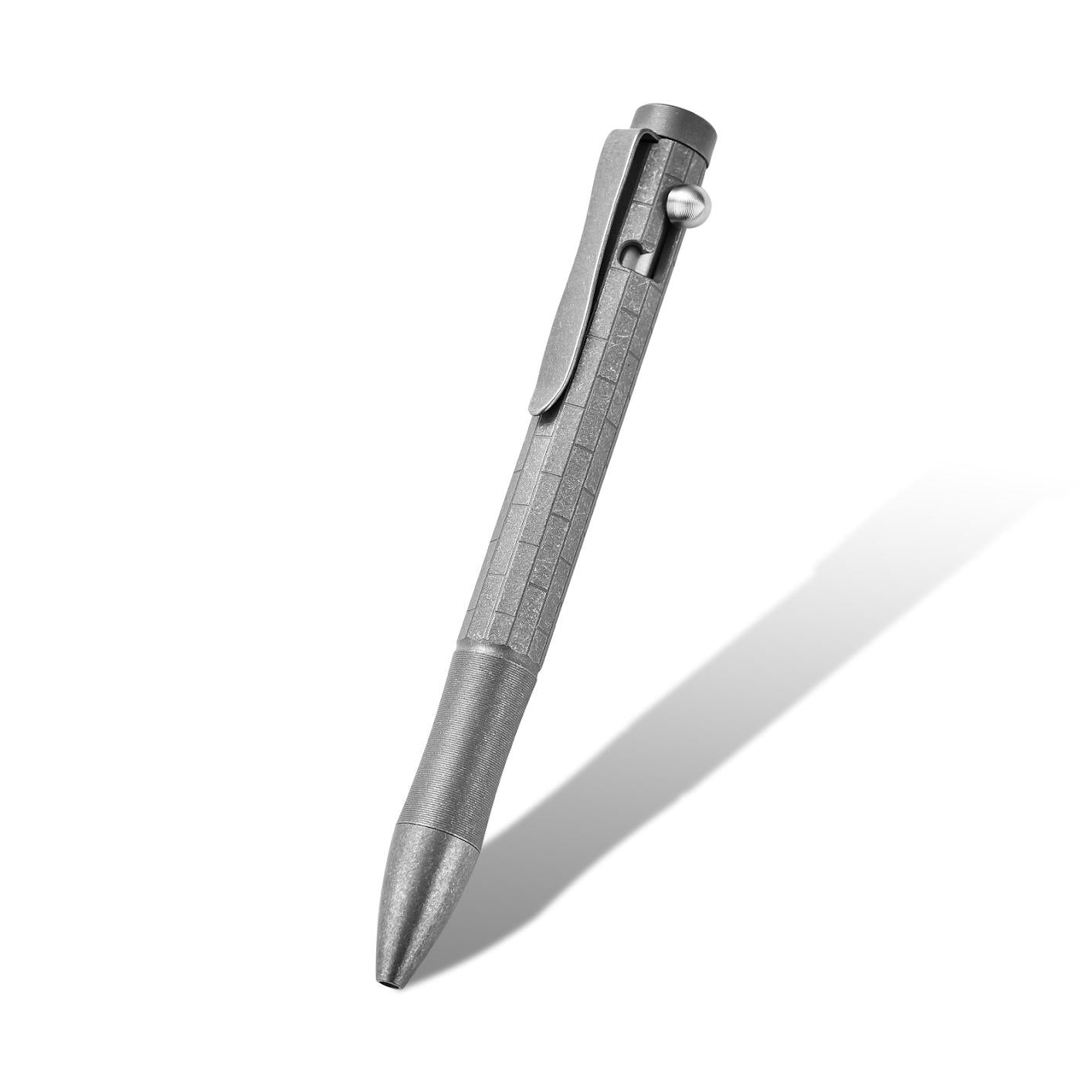 Masalong Titanium alloy tactical pen outdoor  pen body grid appearance EDC tool Pen003