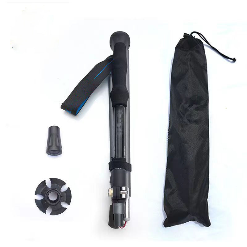 MA-QLM-002 Bengala dobrável de liga de alumínio com trava externa para escalada e caminhada off-road
