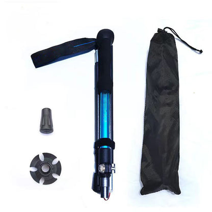 MA-QLM-002 Bengala dobrável de liga de alumínio com trava externa para escalada e caminhada off-road