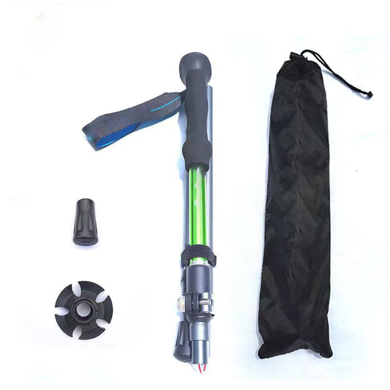 MA-QLM-002 Bengala dobrável de liga de alumínio com trava externa para escalada e caminhada off-road