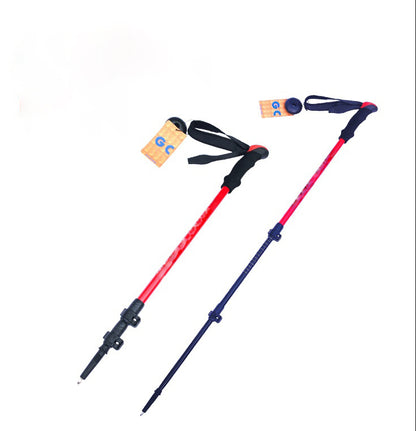 MA-QLM-005 Bastão de caminhada telescópico com cabo de espuma e fivela de metal, antiderrapante e leve para escalada
