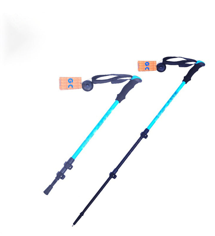 MA-QLM-005 Bastão de caminhada telescópico com cabo de espuma e fivela de metal, antiderrapante e leve para escalada
