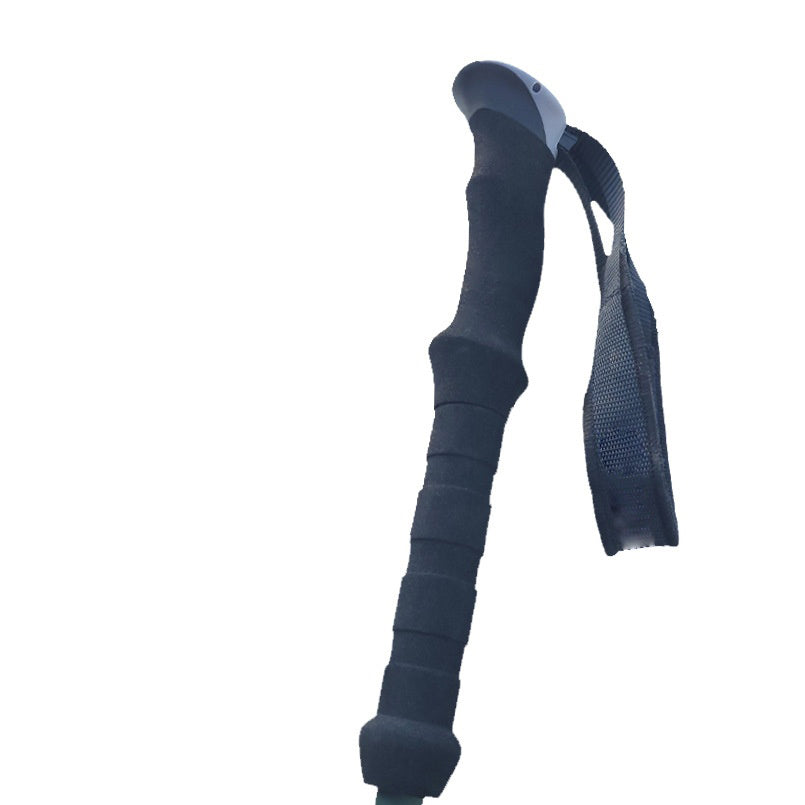 MA-QLM-009 Bengala de montanhismo feita de fibra de carbono, cabo reto ultraleve e extensível com trava externa ajustável, adequada para caminhadas e escaladas