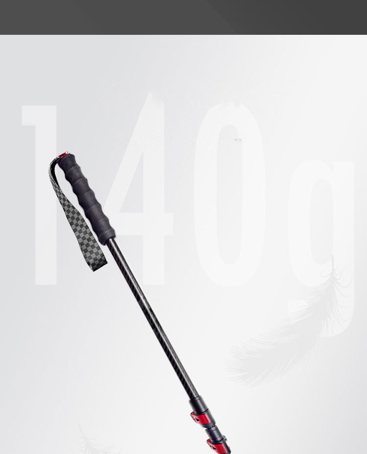 MA-QLM-013 Bengala de montanhismo feita de fibra de carbono, cabo reto ultraleve e extensível com trava externa ajustável, adequada para caminhadas e escaladas