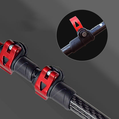 MA-QLM-013 Bengala de montanhismo feita de fibra de carbono, cabo reto ultraleve e extensível com trava externa ajustável, adequada para caminhadas e escaladas
