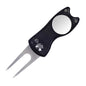 MASALONG Folding Golf Divot Repair Tool - Zinc Alloy Puting Green Fork