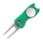 MASALONG Folding Golf Divot Repair Tool - Zinc Alloy Puting Green Fork