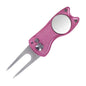 MASALONG Folding Golf Divot Repair Tool - Zinc Alloy Puting Green Fork