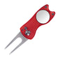 MASALONG Folding Golf Divot Repair Tool - Zinc Alloy Puting Green Fork