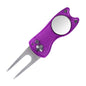 MASALONG Folding Golf Divot Repair Tool - Zinc Alloy Puting Green Fork