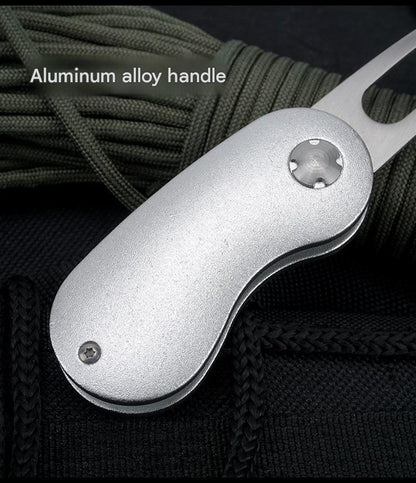 MASALONG Folding Golf Divot Tool - Spring-Assisted Lawn Repair Fork