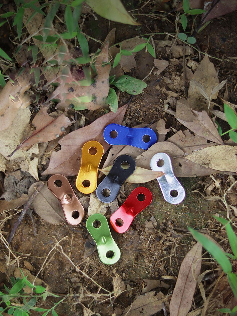 Outdoor camping MA-WY-002 tent wind rope buckle double eye aluminum alloy umbrella rope fixed sliding adjustment buckle canopy pull rope buckle