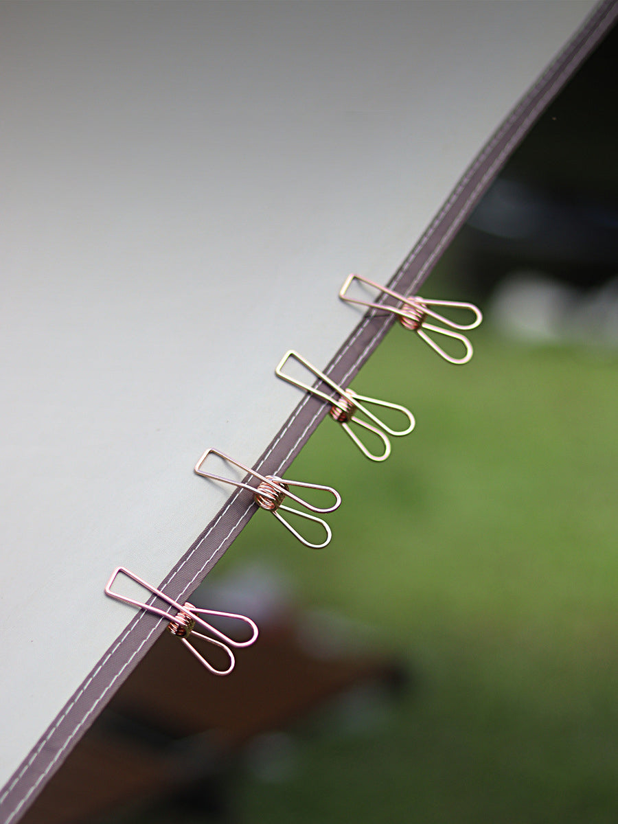 Clip de cuerda de luz de ambiente, clip de luz de toldo para acampar MA-WY-004, clip fijo, clip de cuerda de viento, clip de alambre a prueba de viento, clip de acero inoxidable, clip multiusos