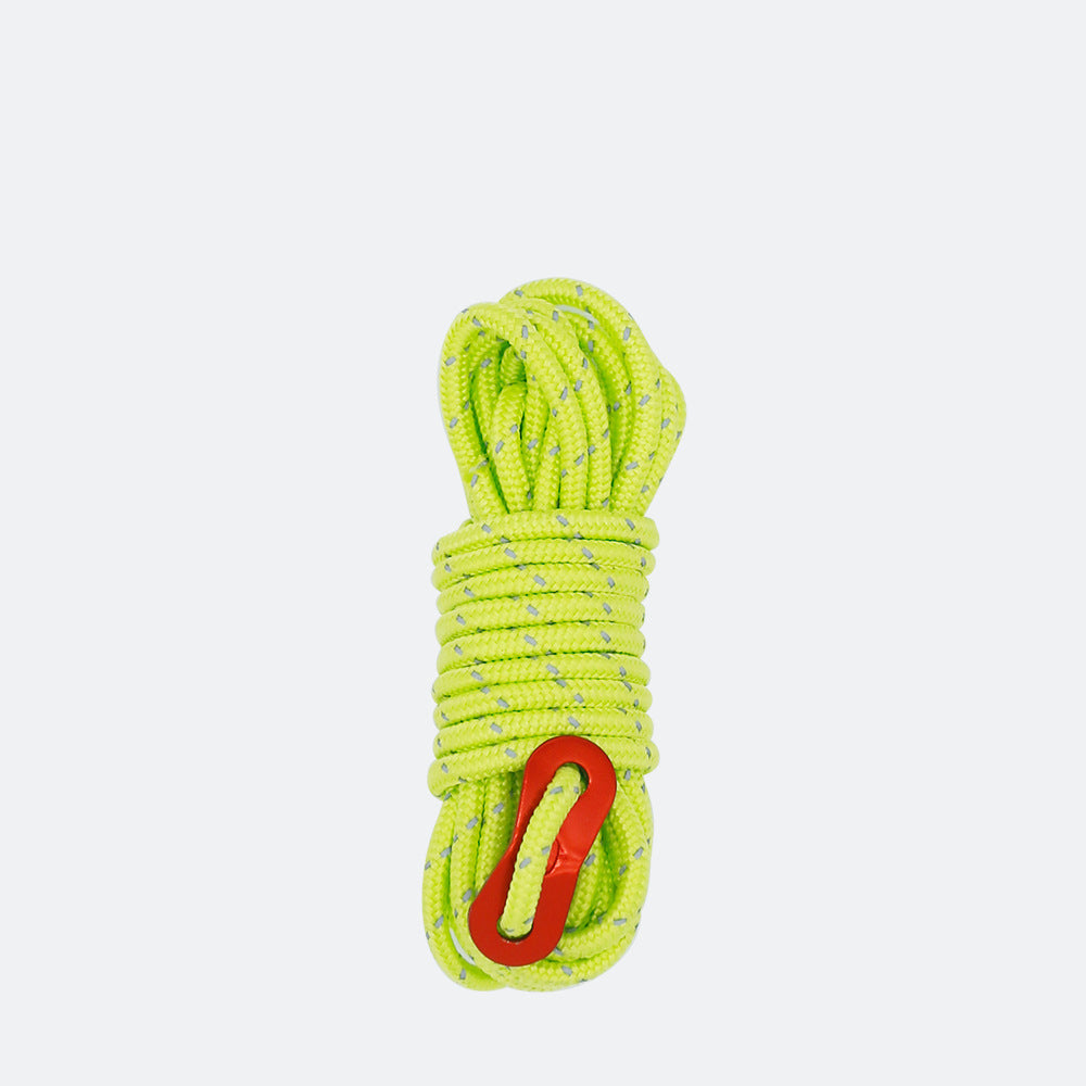Corda de vento de 4 mm de espessura MA-WY-007 suporte de corda à prova de vento para dossel externo corda de tração fixa corda de ajuste de corda de acampamento refletiva de 4 metros