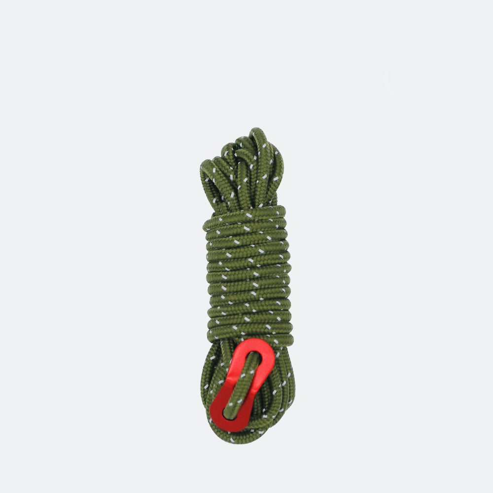 Corda de vento de 4 mm de espessura MA-WY-007 suporte de corda à prova de vento para dossel externo corda de tração fixa corda de ajuste de corda de acampamento refletiva de 4 metros